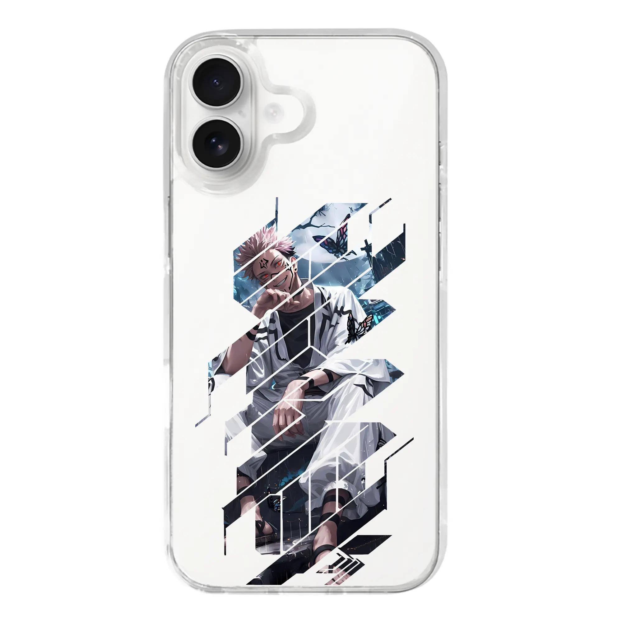 呪術廻戦 グッズ,両面宿儺 - iPhone 17シリーズ 透明スマホケース – 薄型・耐衝撃・精密フィット保護カバー